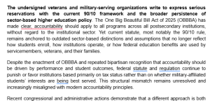 Read more about the article VEP Leads Coalition Urging Fair, Outcomes-Based Accountability in Higher Education
